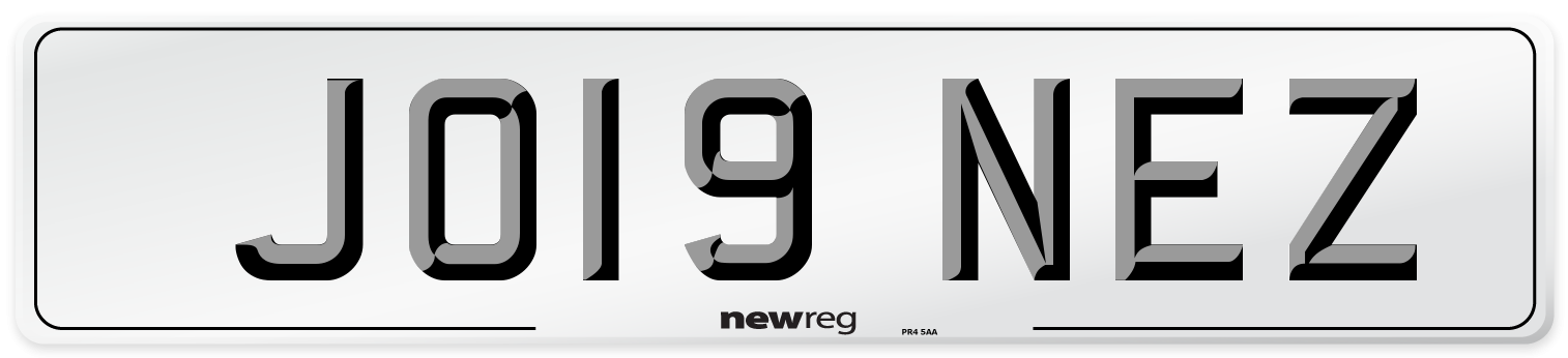 JO19 NEZ Number Plate from New Reg